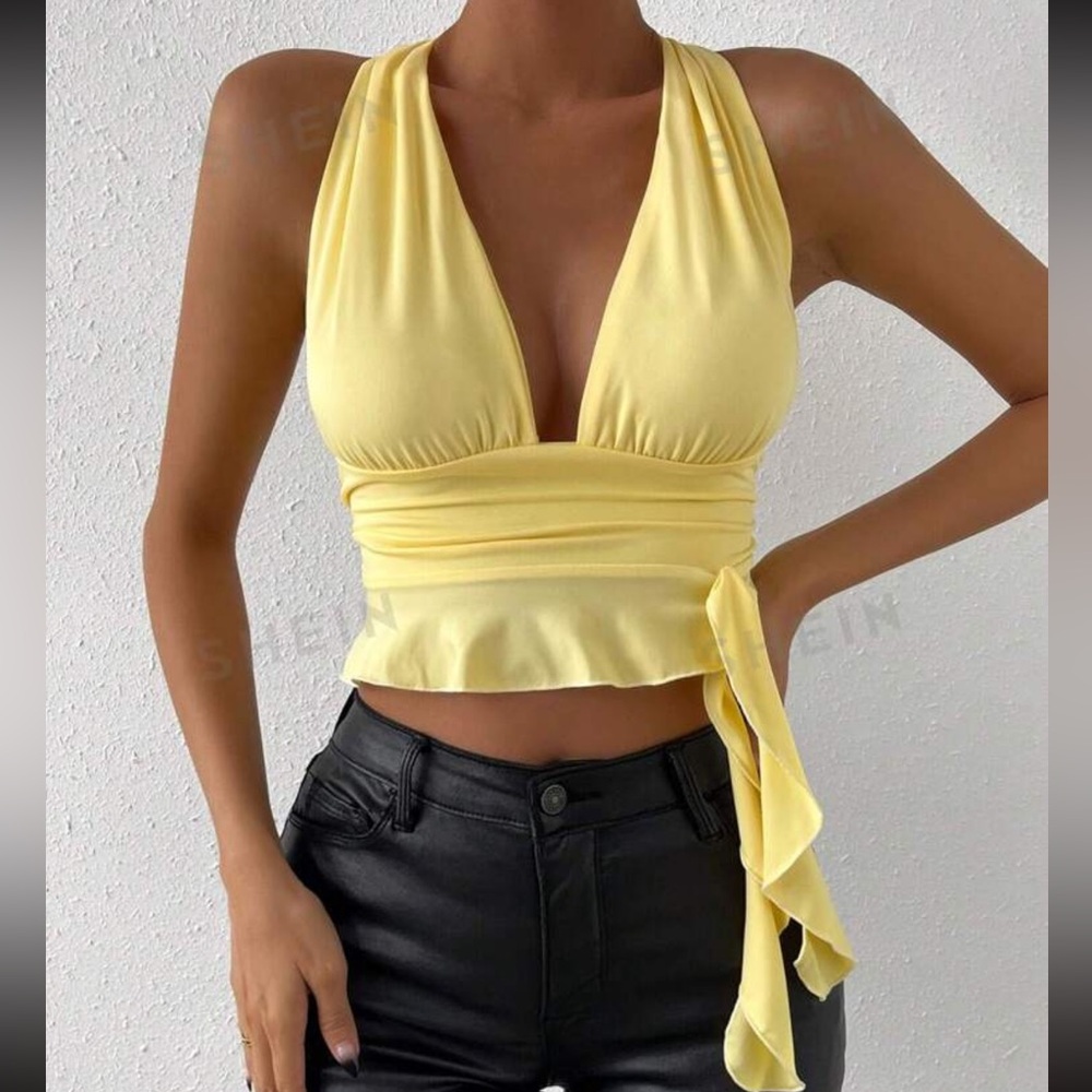 Adorable yellow halter
